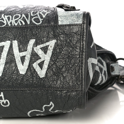 Balenciaga Agneau Arena Graffiti All Over Classic Hardware City Gris Fossile White 9 of 10
