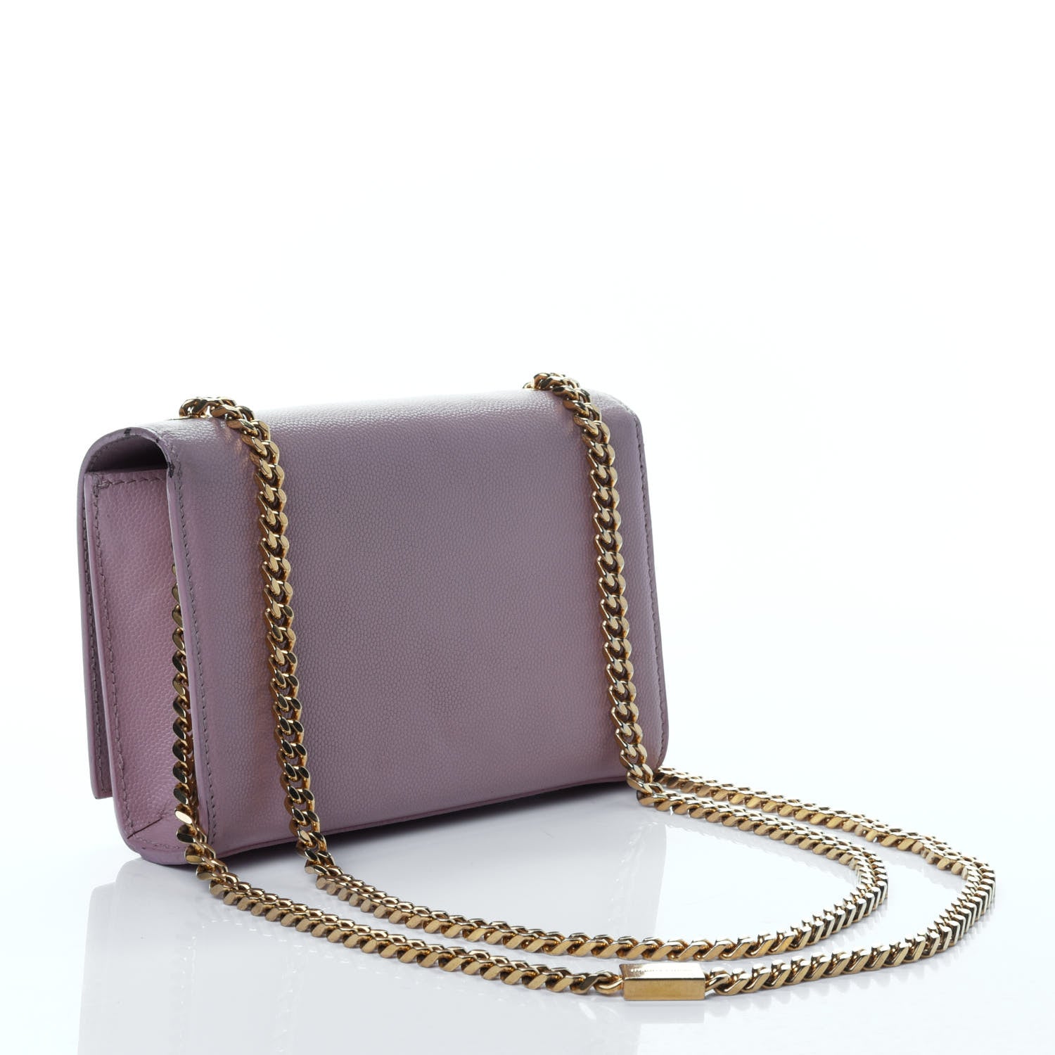 Saint Laurent Grain De Poudre Small Monogram Kate Satchel Purple 2 of 4