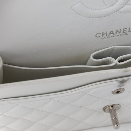 Chanel Lambskin Quilted Medium Double Flap White 14 of 16