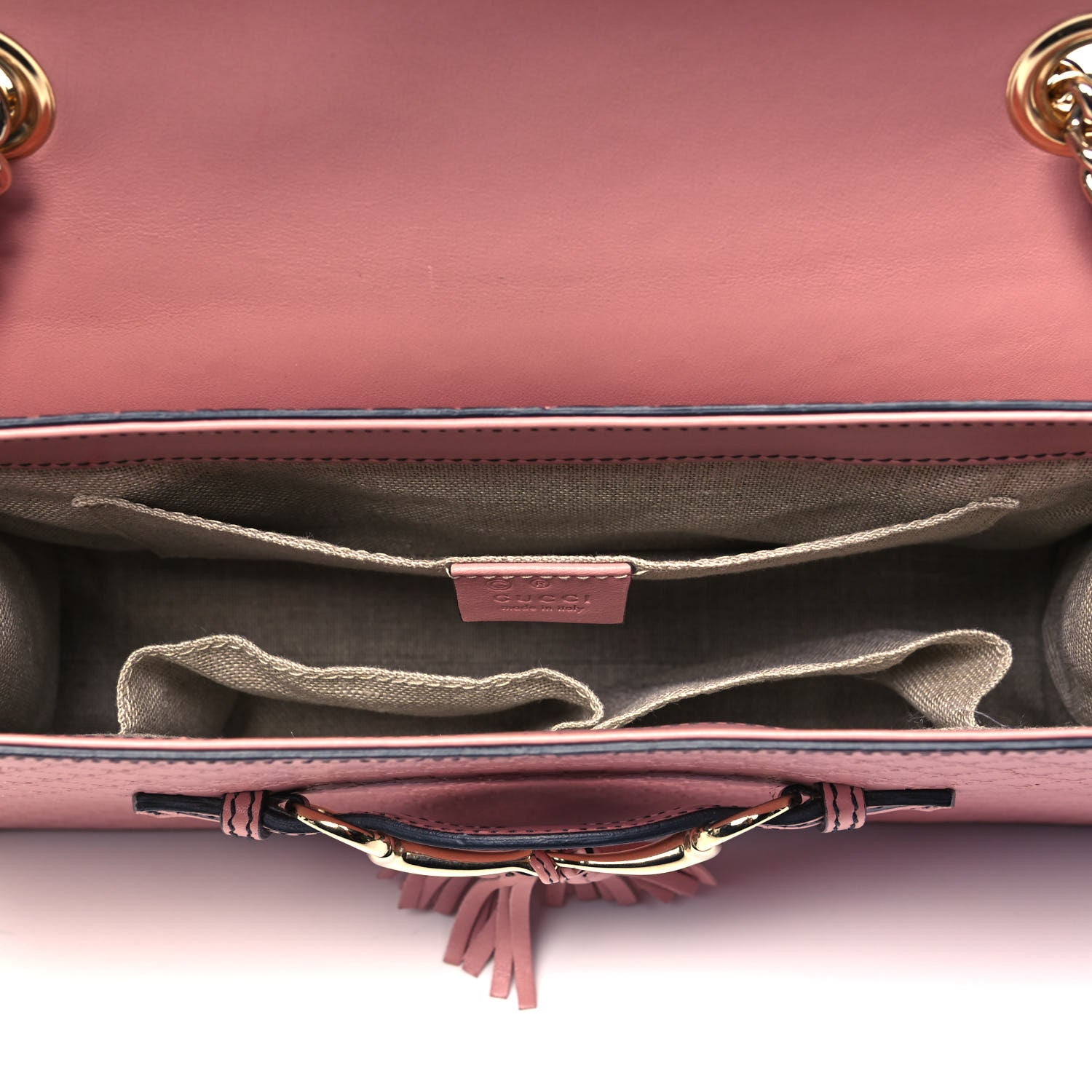 Gucci Microguccissima Medium Emily Chain Shoulder Bag Soft Pink 7 of 9