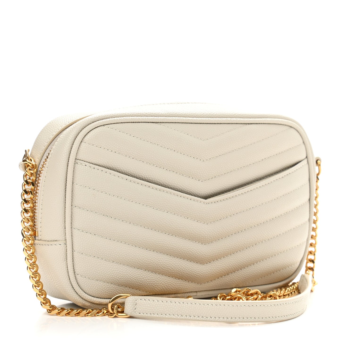 Grain De Poudre Matelasse Monogram Mini Lou Camera Bag Crema Soft