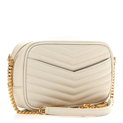 Saint Laurent Grain De Poudre Matelasse Monogram Mini Lou Camera Bag Crema Soft 3 of 11