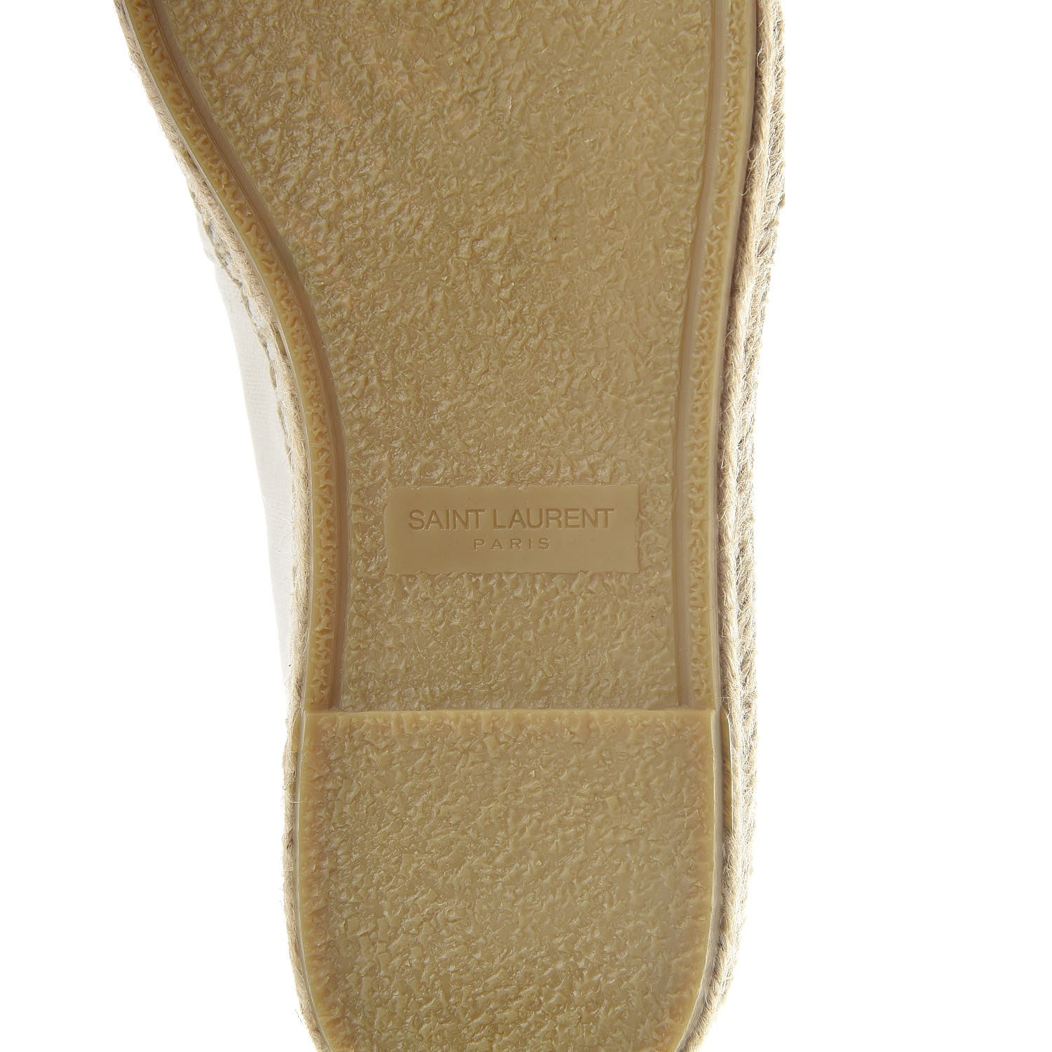 Saint Laurent Canvas Elba Logo Embroidered Espadrilles 39.5 Panna 6 of 8