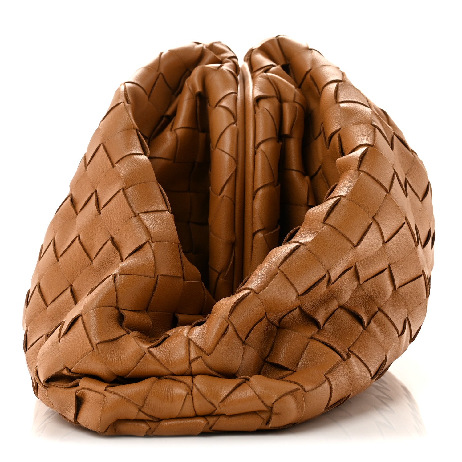 Bottega Veneta Nappa Maxi Intrecciato The Pouch Oversized Clutch Caramel 9 of 13
