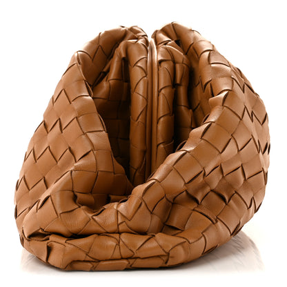 Bottega Veneta Nappa Maxi Intrecciato The Pouch Oversized Clutch Caramel 9 of 13