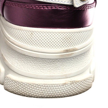 Gucci X SEGA Metallic Calfskin Mesh Removable Crystals Womens Flashtrek Sneakers 35.5 Rosa Great White Silver 8 of 9