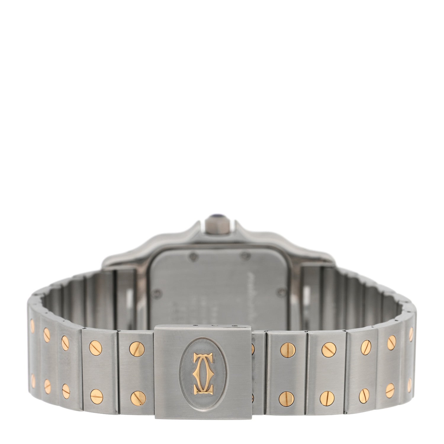 Cartier Stainless Steel 18K Yellow Gold 29mm Santos De Cartier Galbee Quartz Watch 3 of 4
