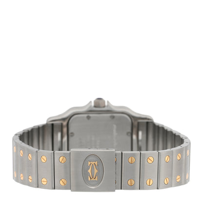 Cartier Stainless Steel 18K Yellow Gold 29mm Santos De Cartier Galbee Quartz Watch 3 of 4