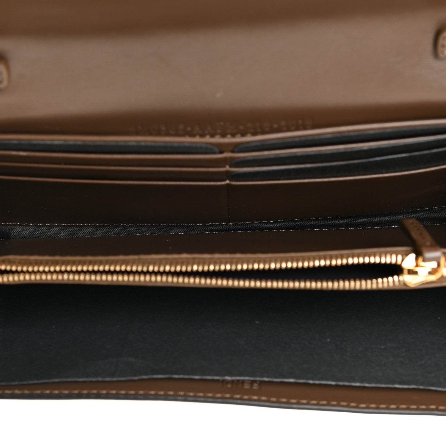 Vitello Soft F is Fendi Bi-Color FF 1974 Embossed Continental Envelope Wallet On Chain Maya Black