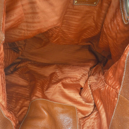 Prada Cervo Lux Chain Shoulder Bag Orange 6 of 9