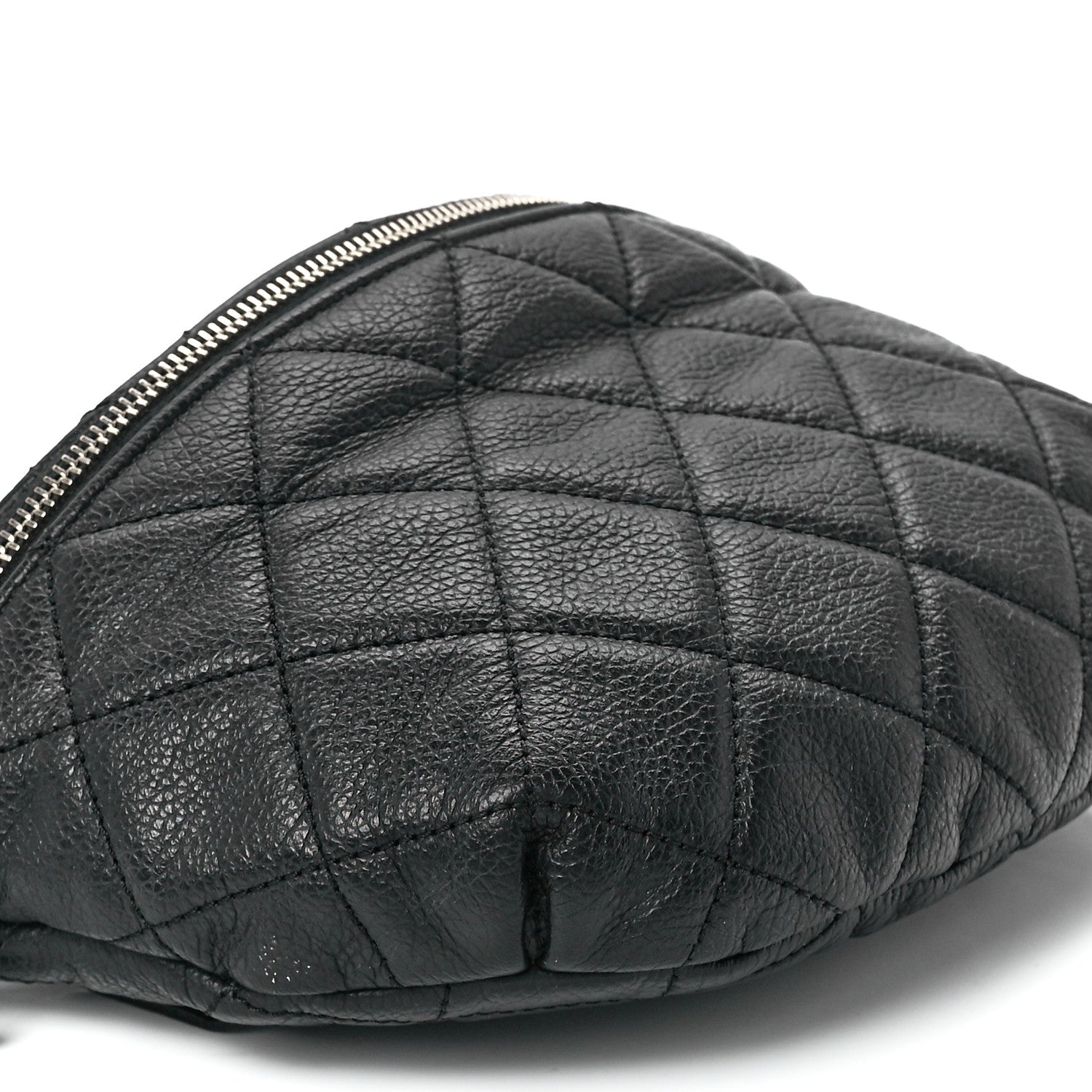 Chanel Grained Calfskin Quilted Waist Belt Bag Black 11 of 12