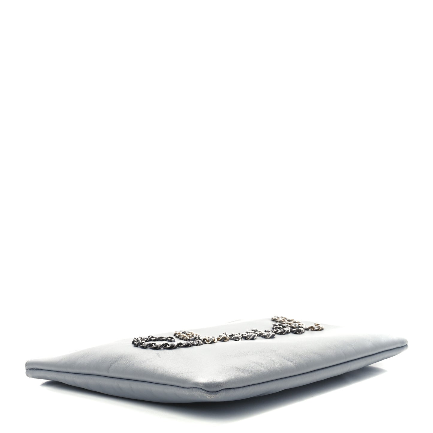 Calfskin Chain 20s Signe Medium Cosmetic Case Grey