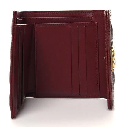 Chanel Caviar Quilted Compact Boy Wallet Burgundy 5 of 9