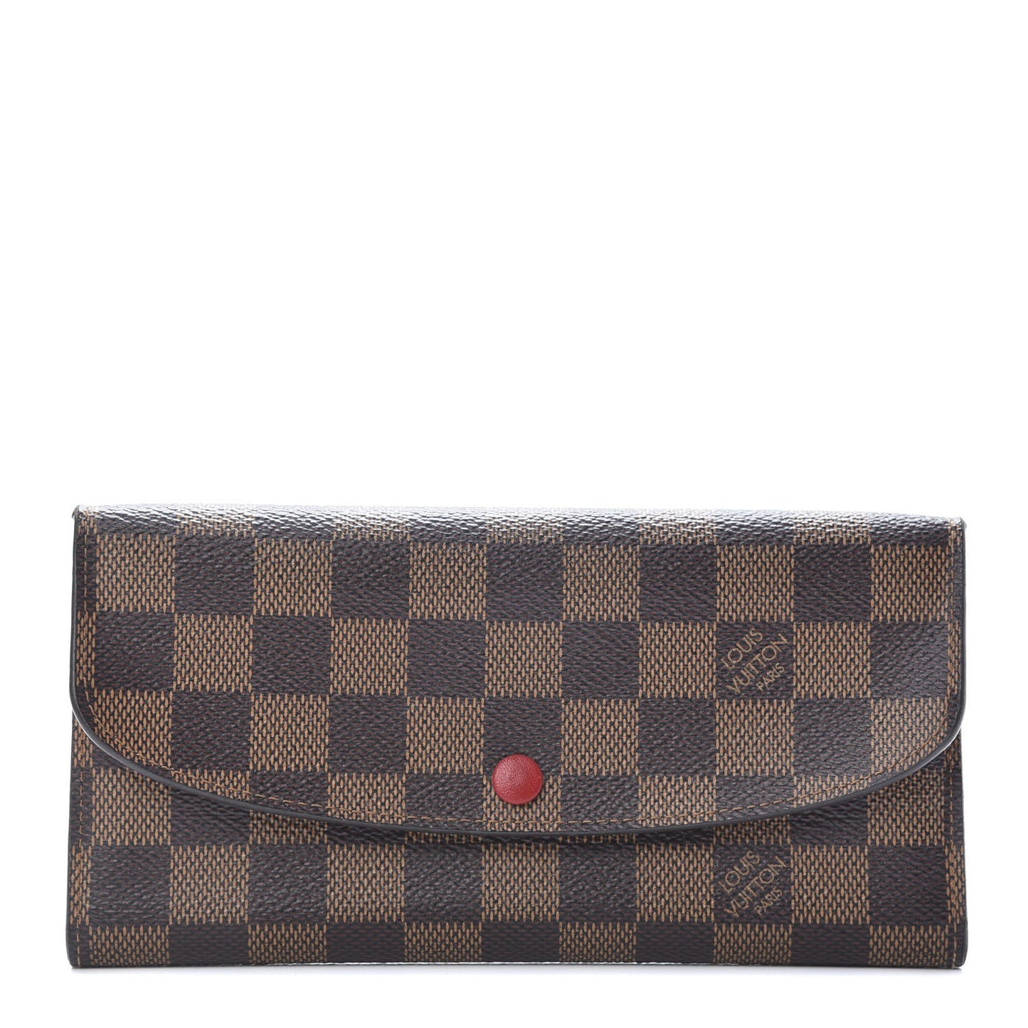 Damier Ebene Emilie Wallet Red