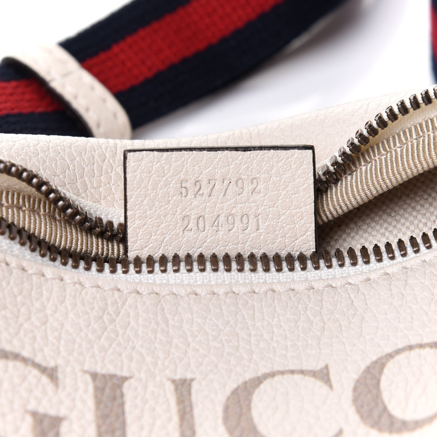Gucci Grained Calfskin Small Logo Belt Bag White 7 of 11
