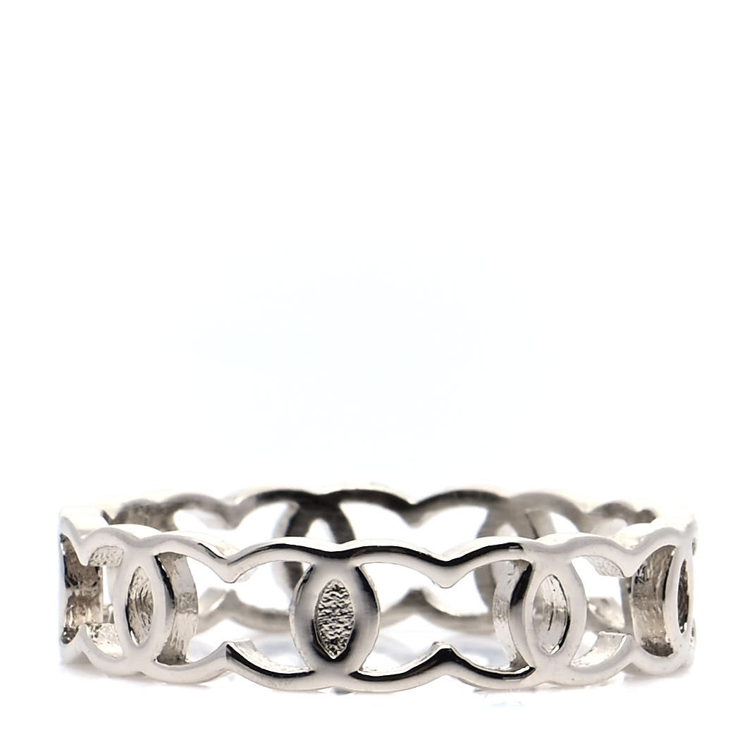 Metal CC Ring 54 6.75 Light Gold