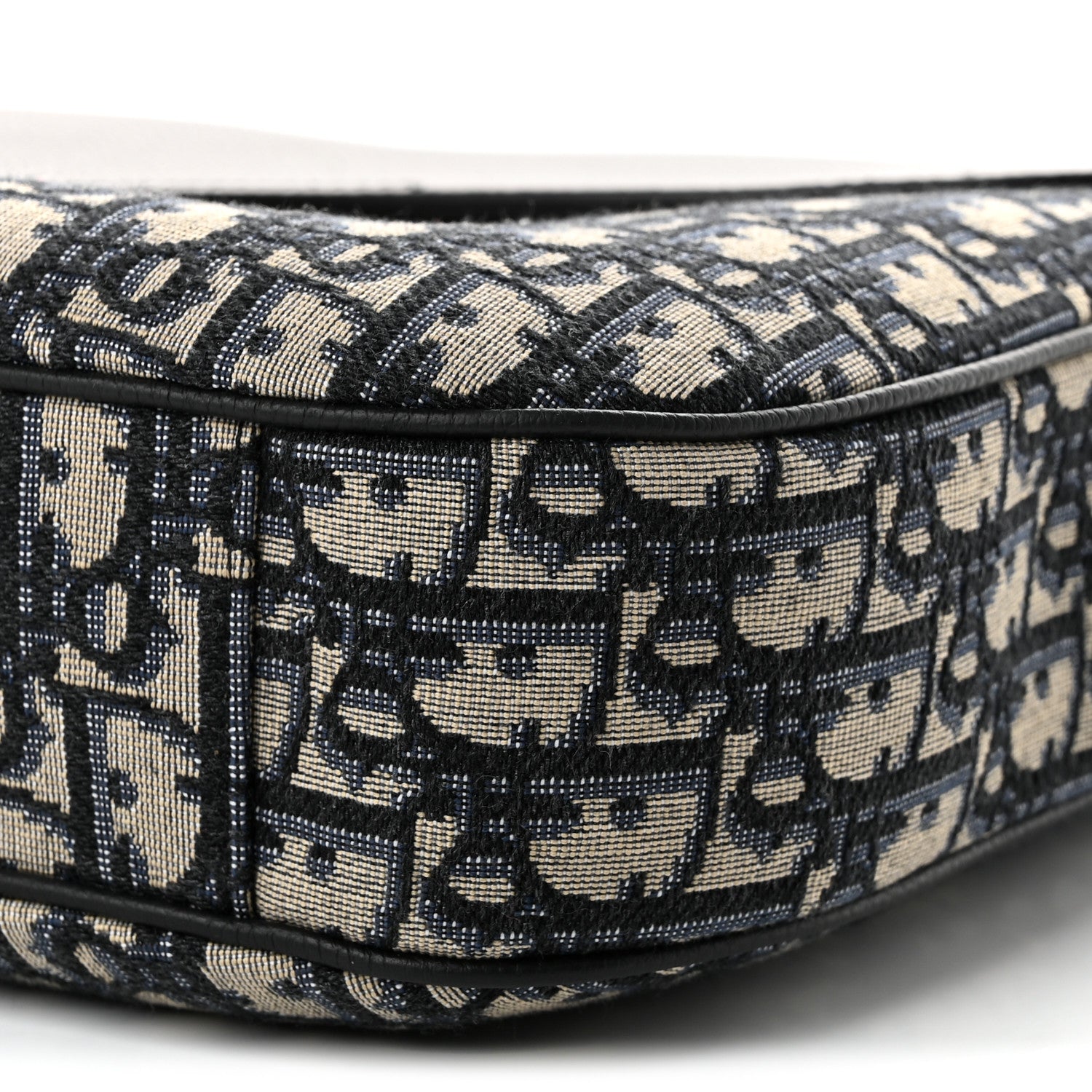 Christian Dior Grained Calfskin Oblique Large Saddle Messenger Black 10 of 12
