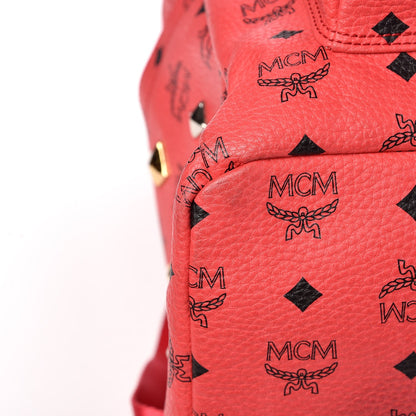 MCM Visetos Large Sprinkle Stud Stark Backpack Corail 9 of 12