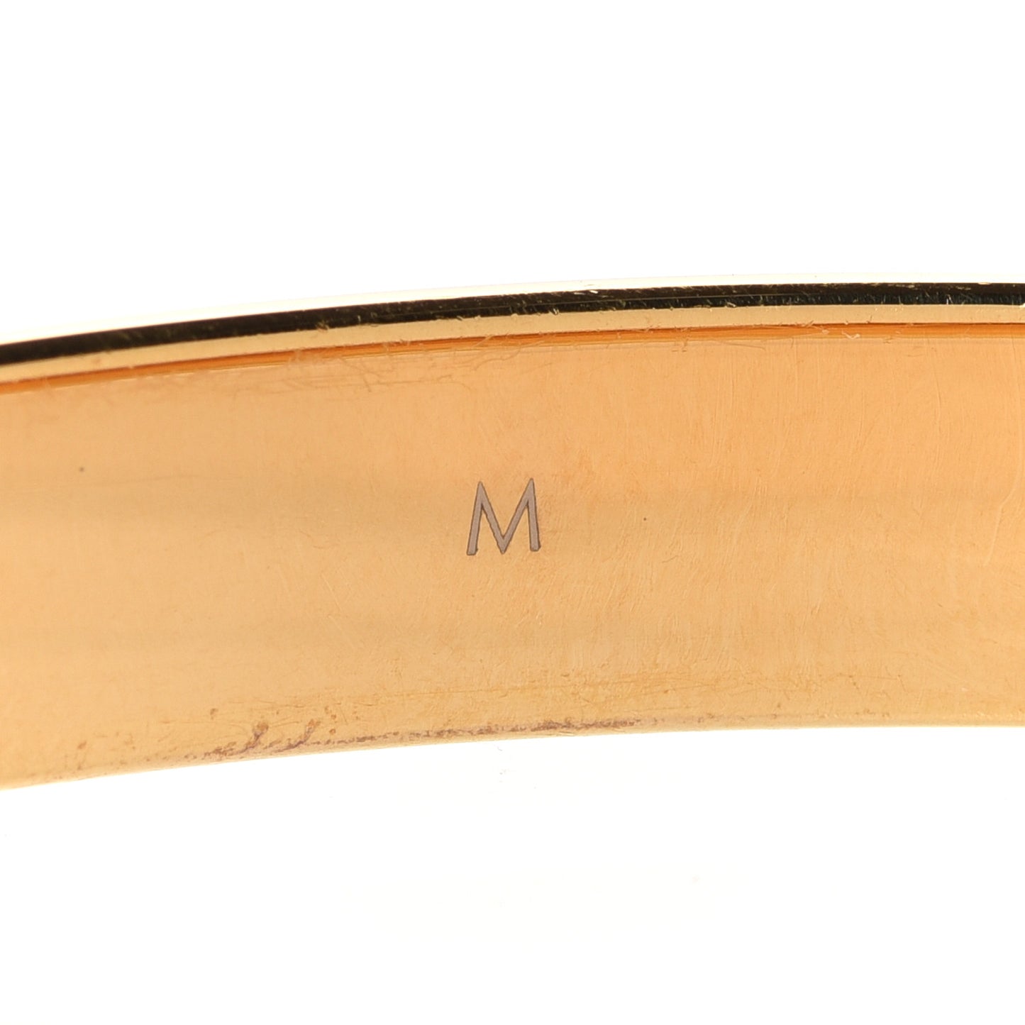 Brass Monogram Nanogram Cuff M Gold