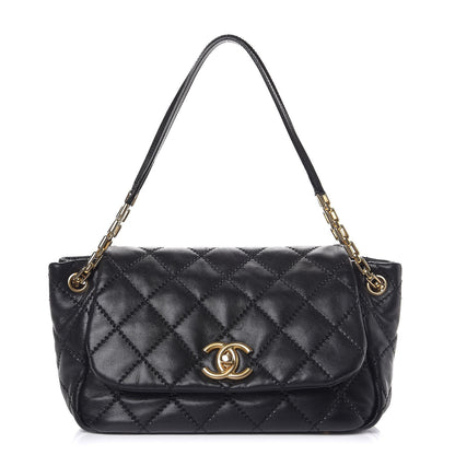 Chanel Calfskin Quilted Retro Chain Flap Black 1 of 9