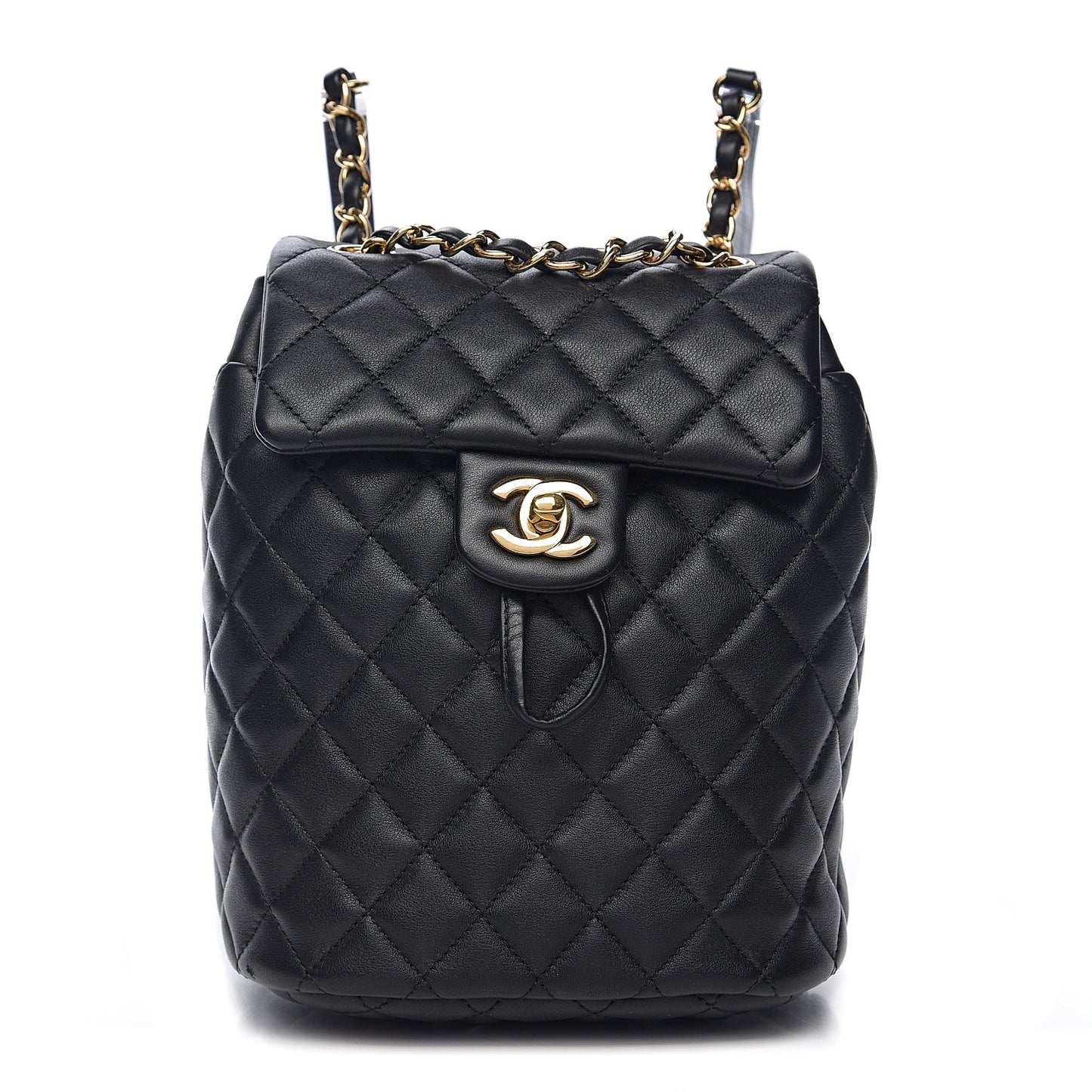 Calfskin Quilted Mini Urban Spirit Backpack Black