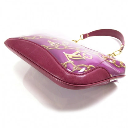Louis Vuitton Monogram Charms Frame Kisslock Clutch Fuchsia 5 of 11