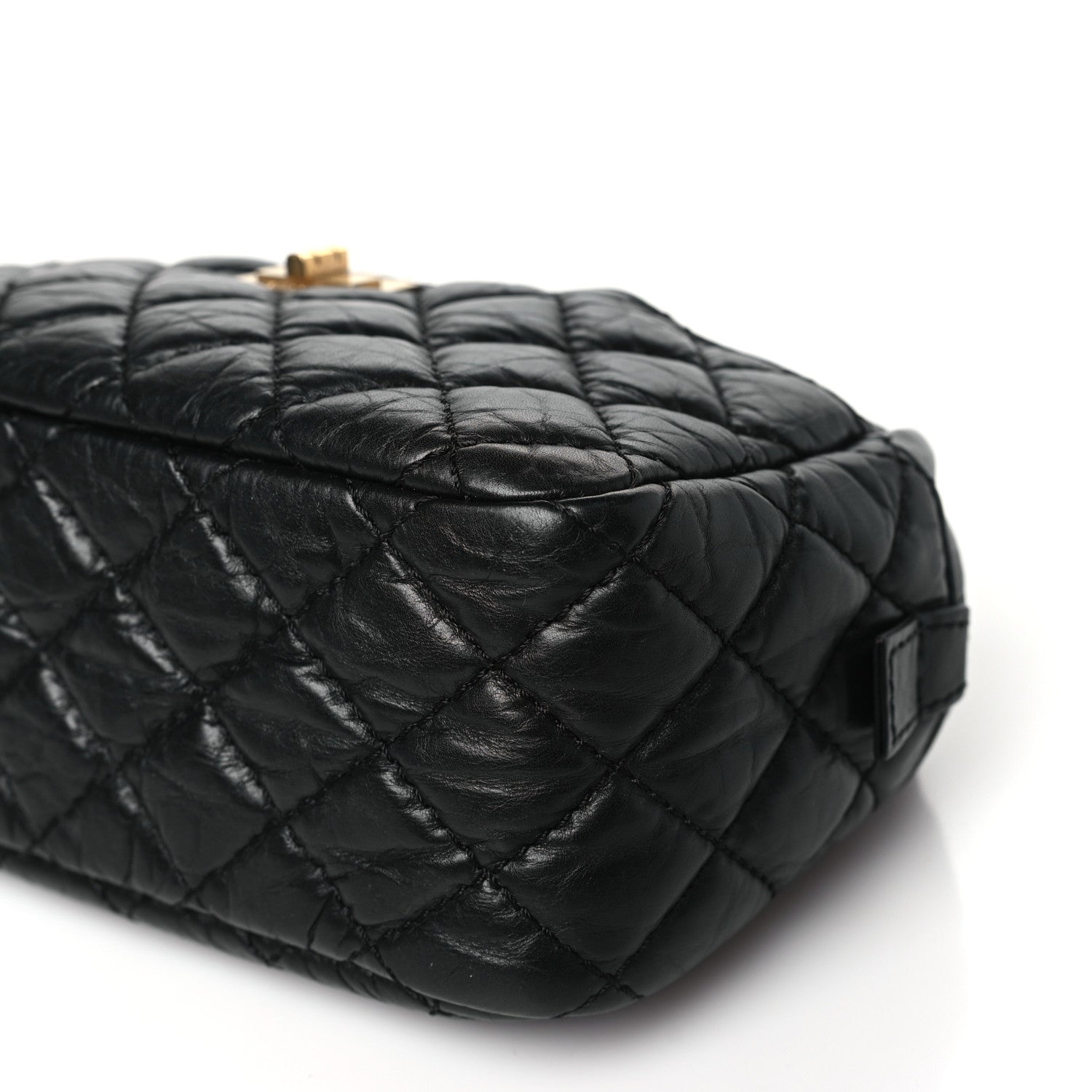 Chanel Aged Calfskin Quilted Small Reissue Camera Case Black 10 of 10