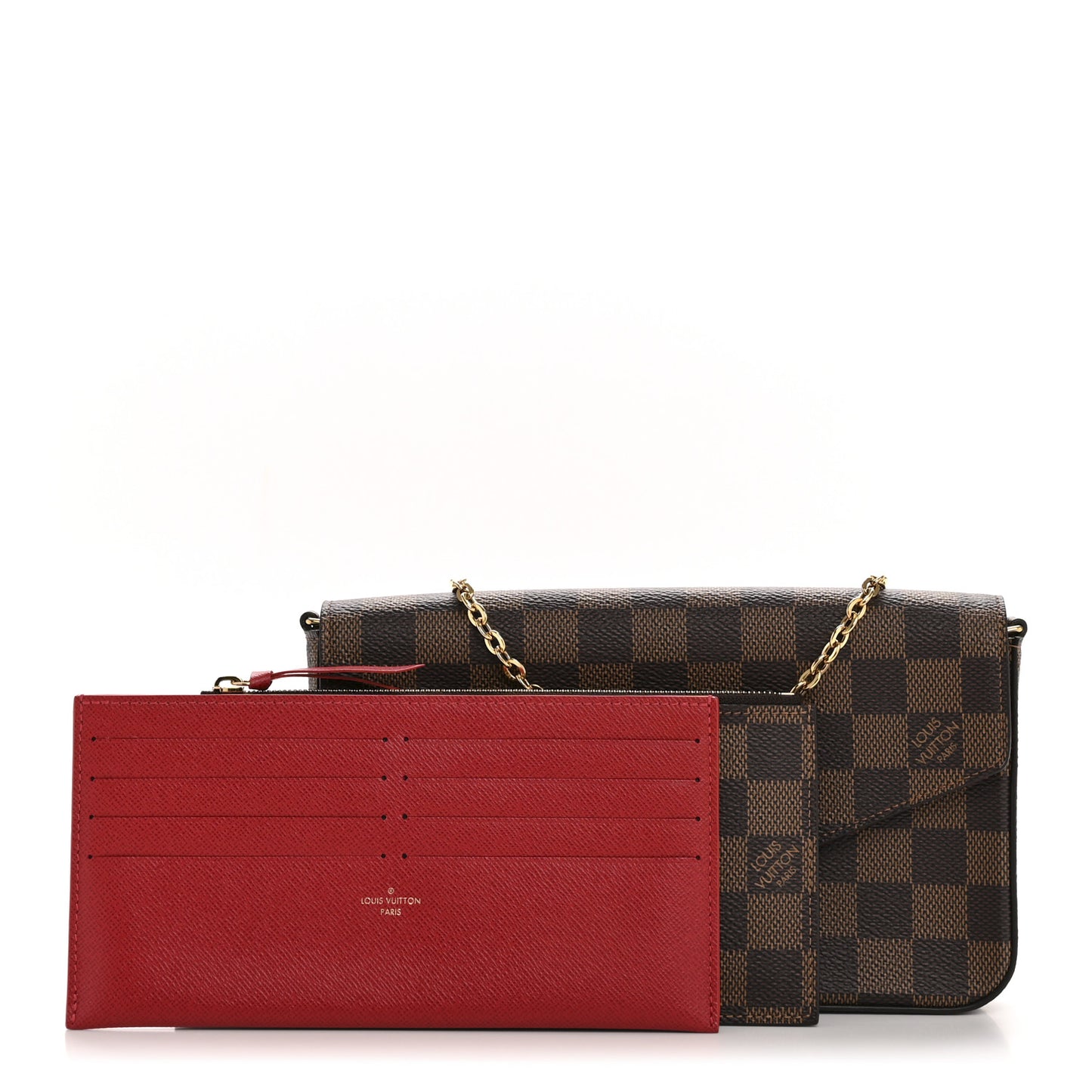 Damier Ebene Pochette Felicie Chain Wallet