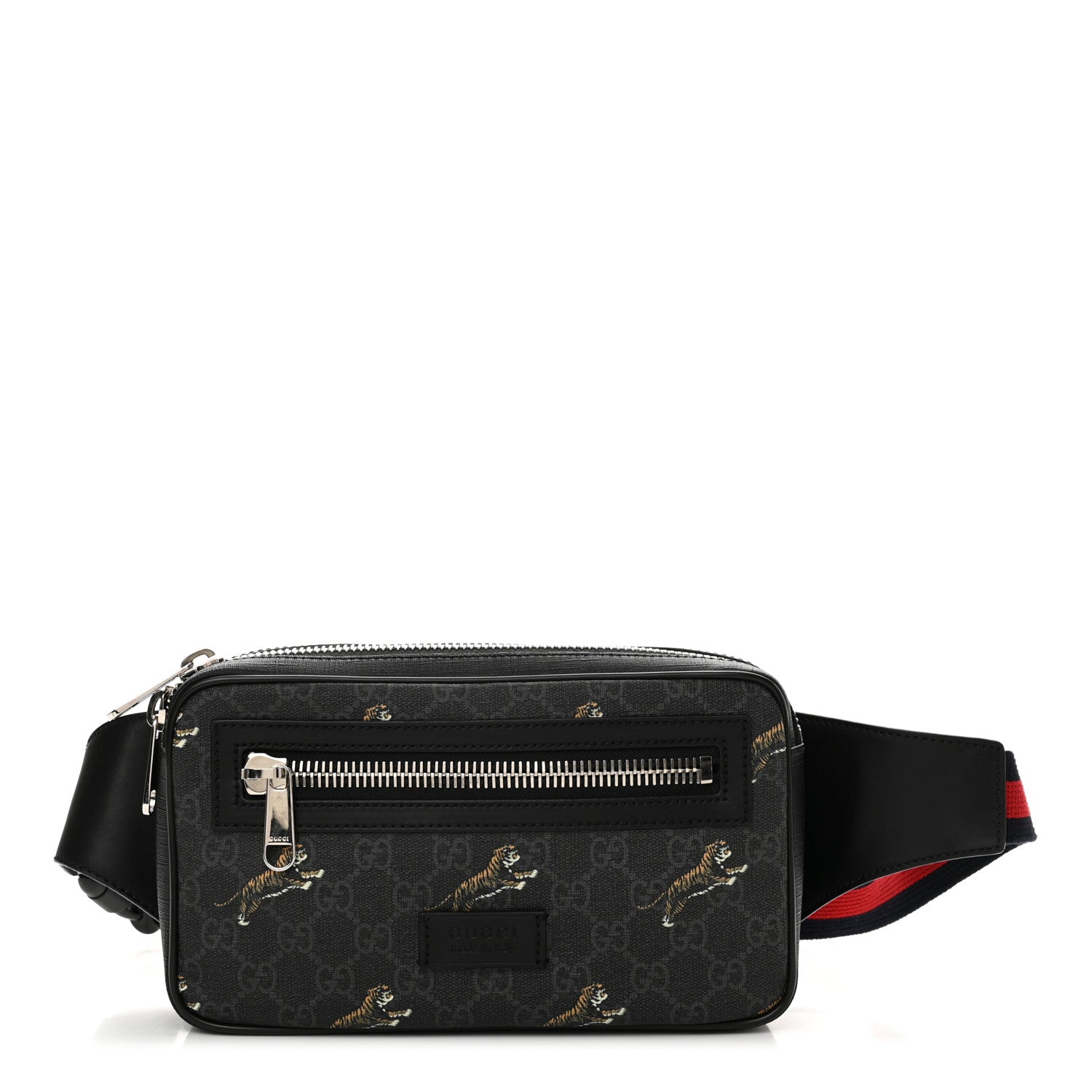 Gucci Soft GG Supreme Monogram Tigers Belt Bag Black Multicolor 1 of 11