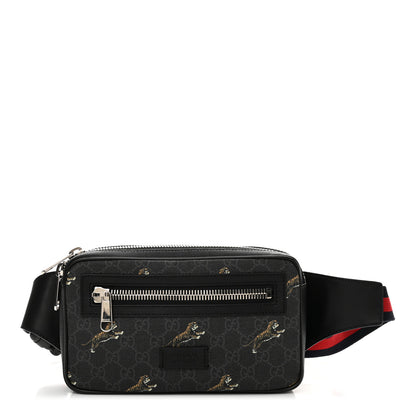 Gucci Soft GG Supreme Monogram Tigers Belt Bag Black Multicolor 1 of 11