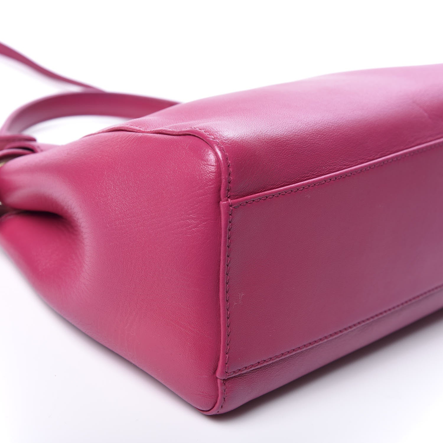 Fendi Nappa Mini Peekaboo Iconic Satchel Magenta 6 of 10