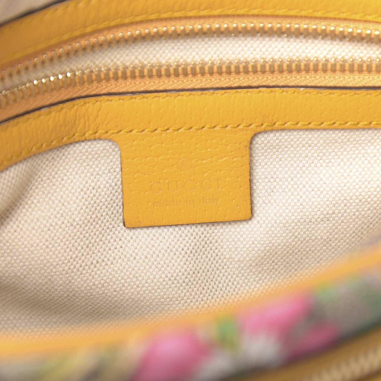 GG Supreme Monogram Flora Medium Ophidia Belt Bag Beige Multicolor Crop