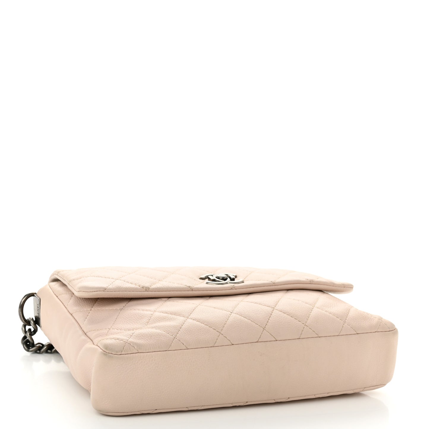 Calfskin Quilted Couture Messenger Light Pink