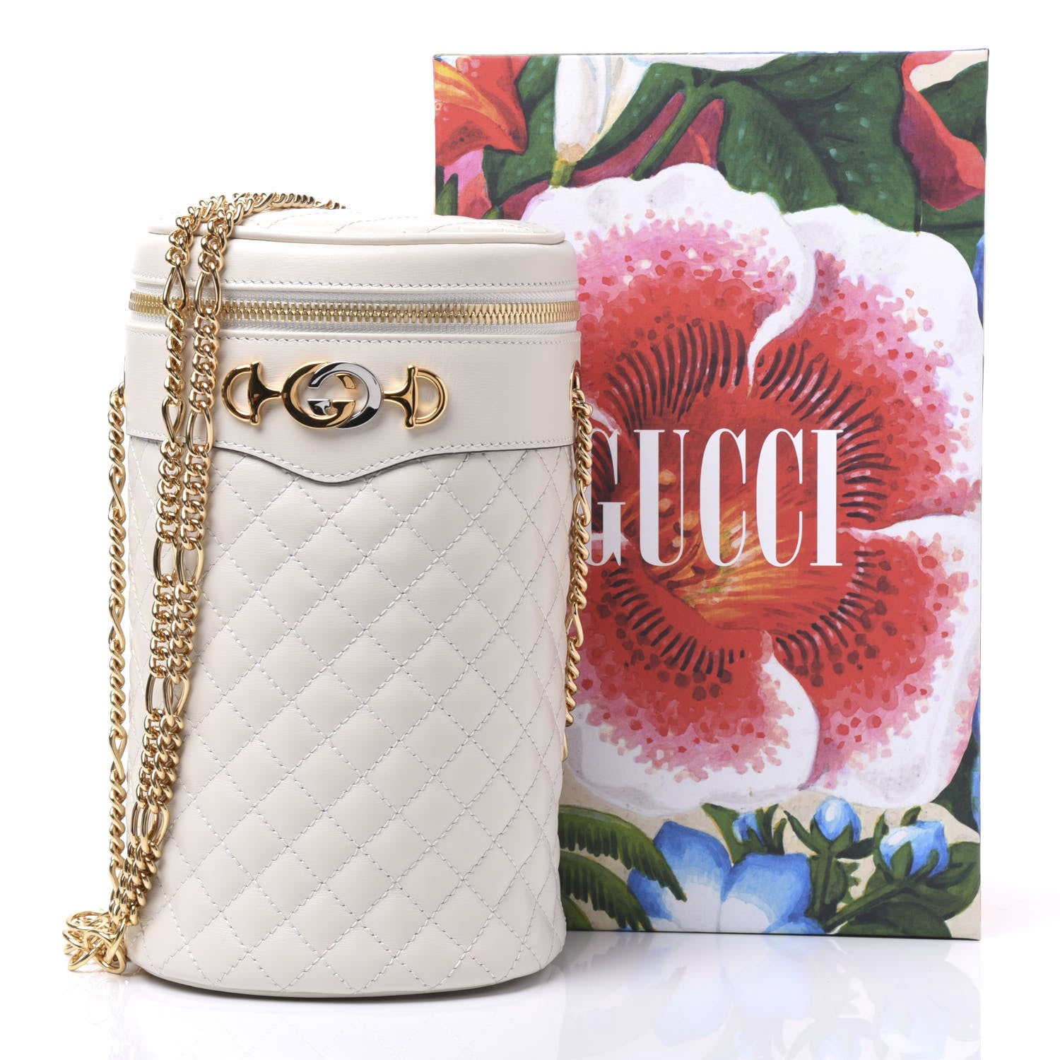 Gucci Calfskin Trapuntata Zumi Belt Bag Off White 10 of 10