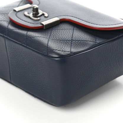 Chanel Grained Calfskin Archi Chic Flap Navy 10 of 10