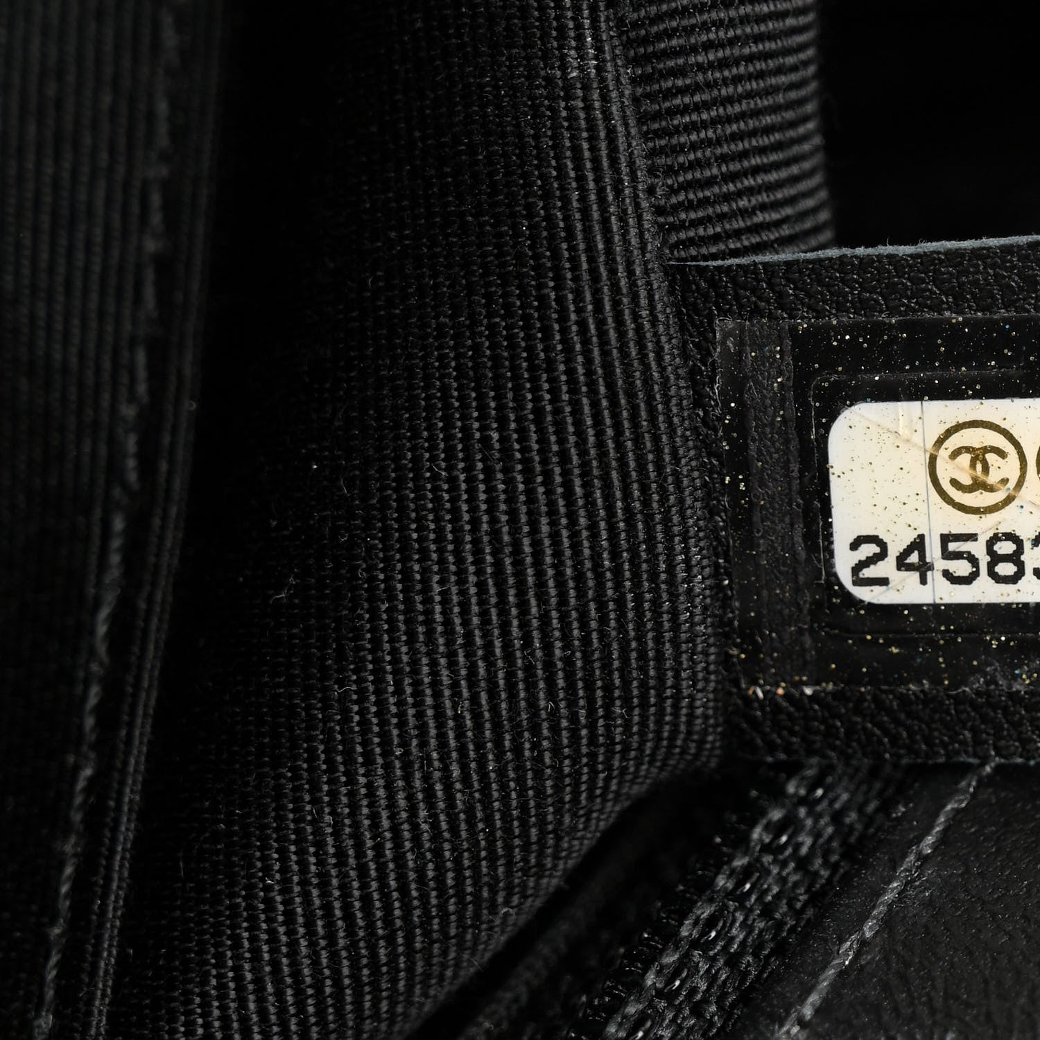 Chanel Calfskin Chevron Quilted Top Handle Flap Black 7 of 10