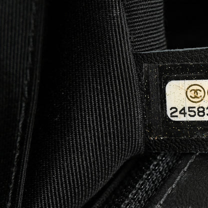 Chanel Calfskin Chevron Quilted Top Handle Flap Black 7 of 10