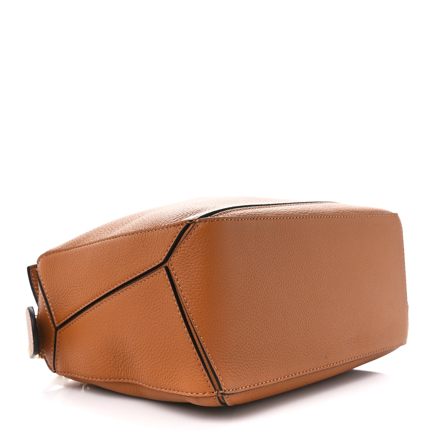 Grained Calfskin Small Puzzle Bag Tan