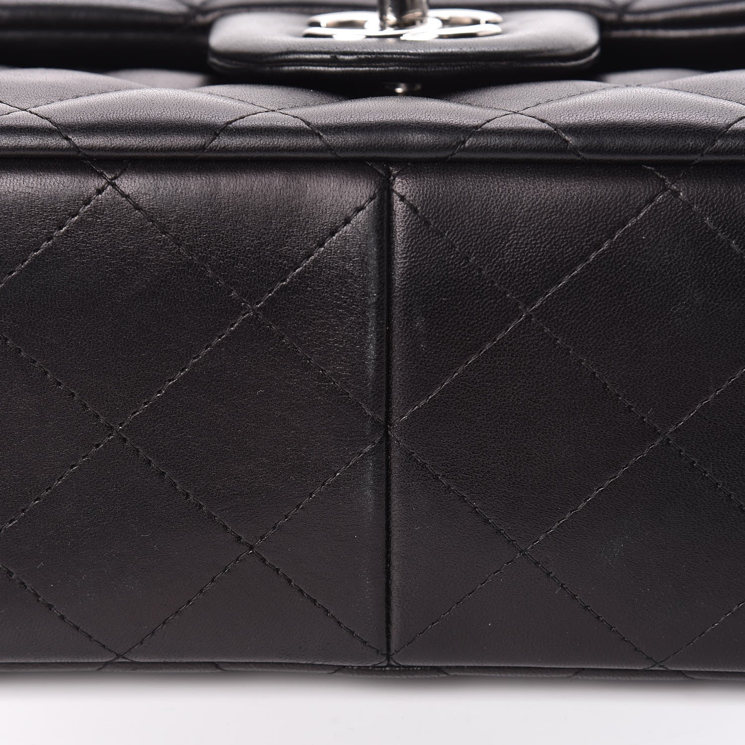 Chanel Lambskin Quilted Jumbo Double Flap Black 10 of 14