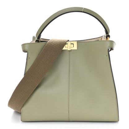 Fendi Vitello Seta Vitello Century Medium Peekaboo X-Lite Mandorlo Blueberry 1 of 13