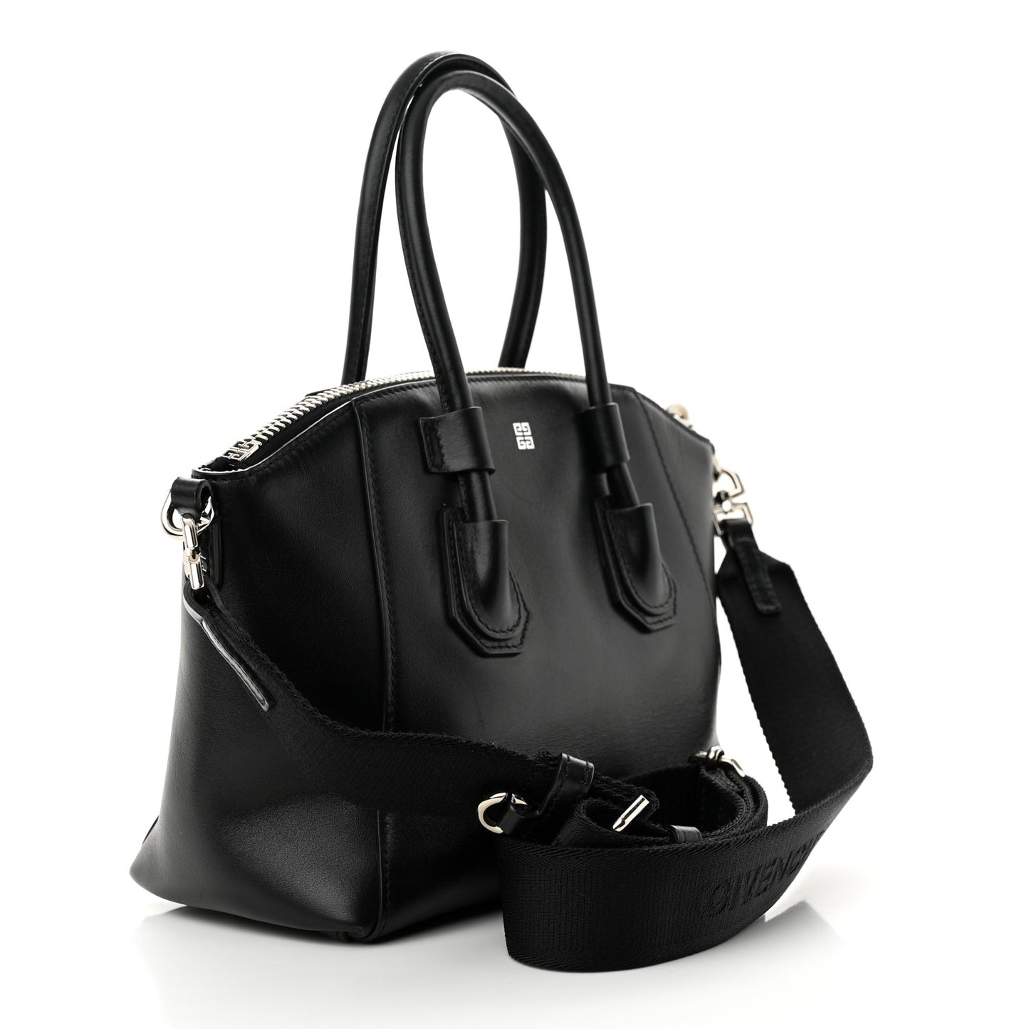 Box Calfskin Mini Sport Antigona Top Handle Bag Black