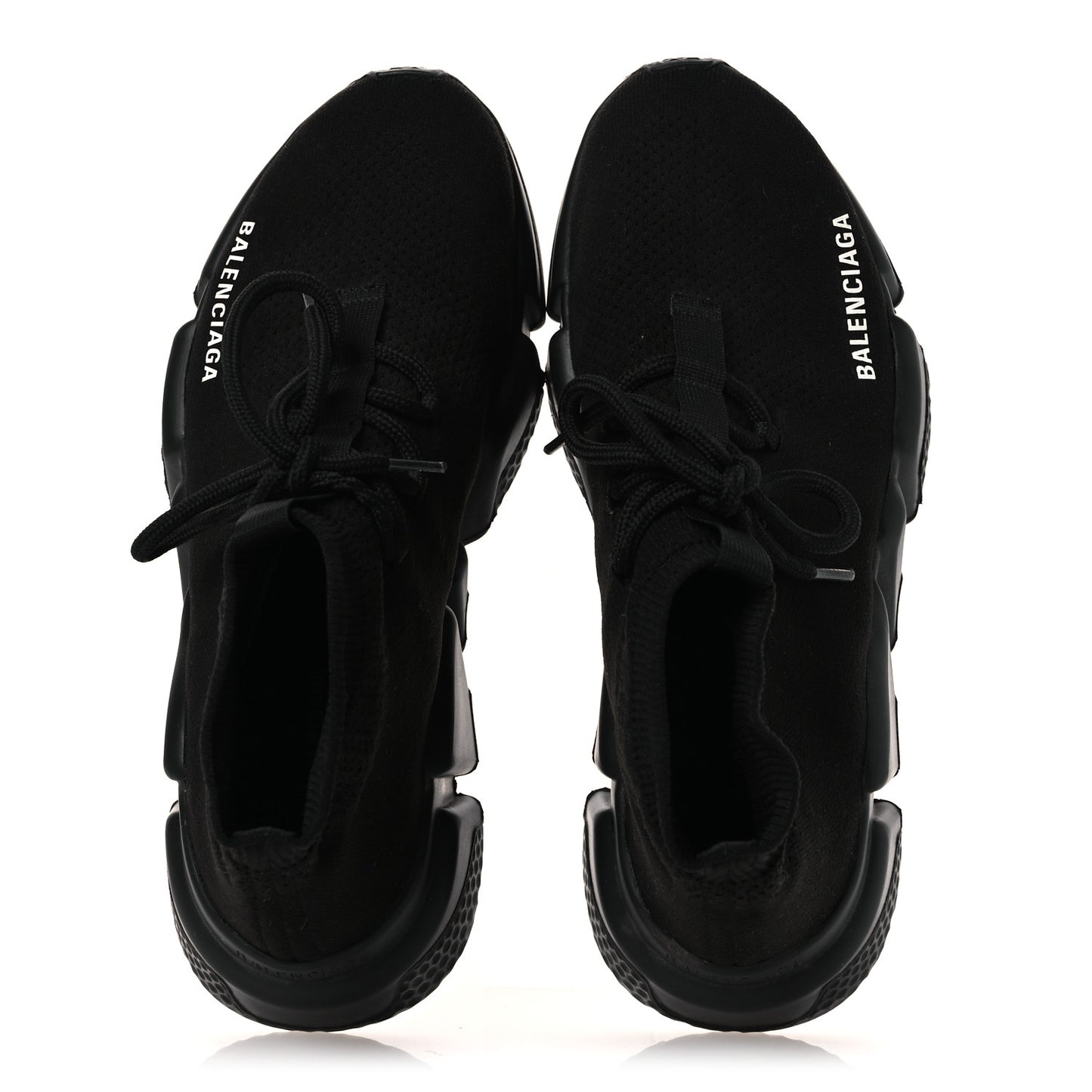 Recycled Knit Bi-Color Sole Womens Speed Lace Up Sneakers 38 Black White