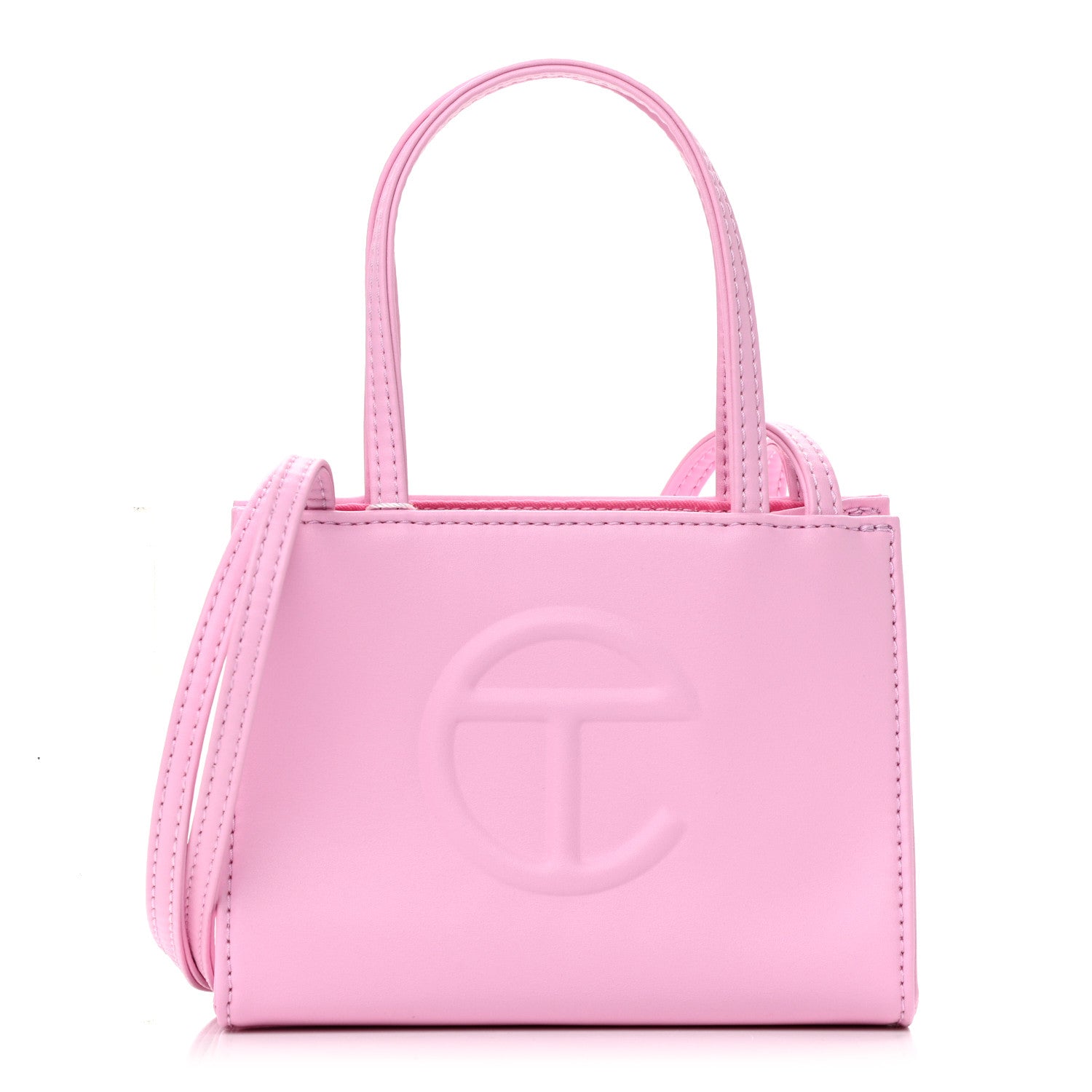 Telfar Vegan Leather Small Shopping Bag Bubblegum 1 of 10