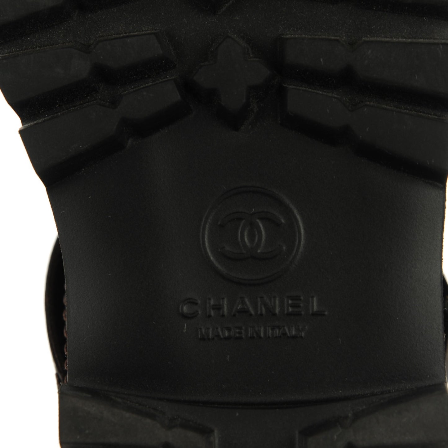 Calfskin Quilted Biker Boots 40 Dark Brown