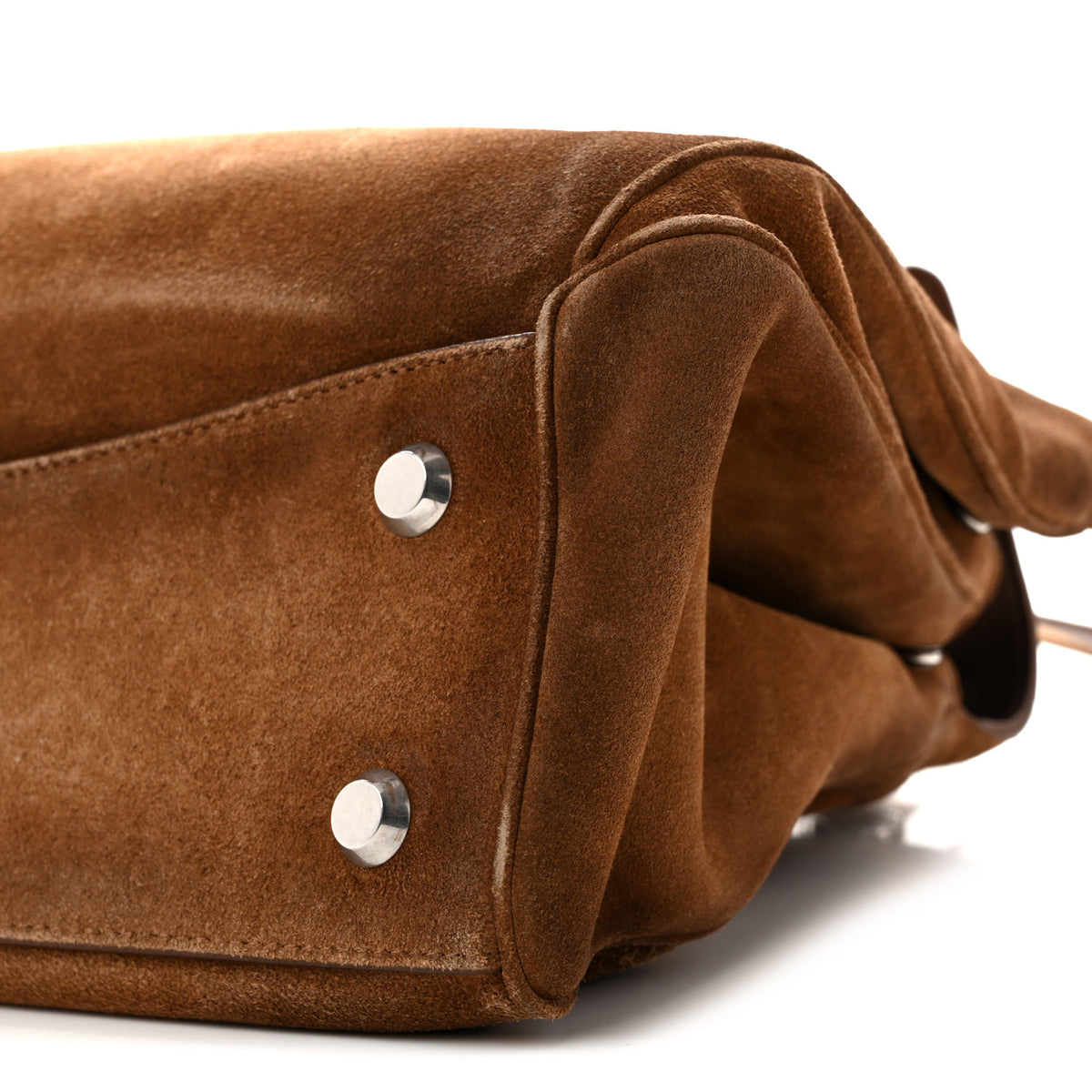 Balenciaga Waxed Suede Calfskin Medium Rodeo Top Handle Handbag Camel 10 of 13