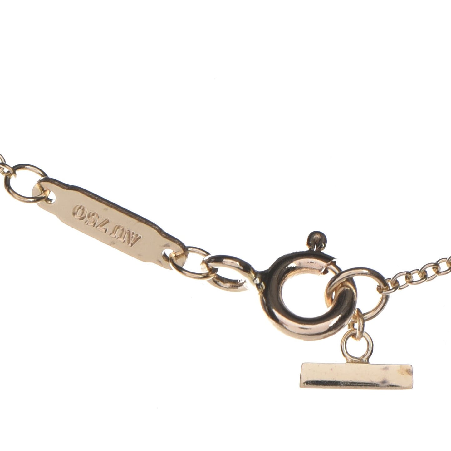 18K Yellow Gold Small T Smile Pendant Necklace