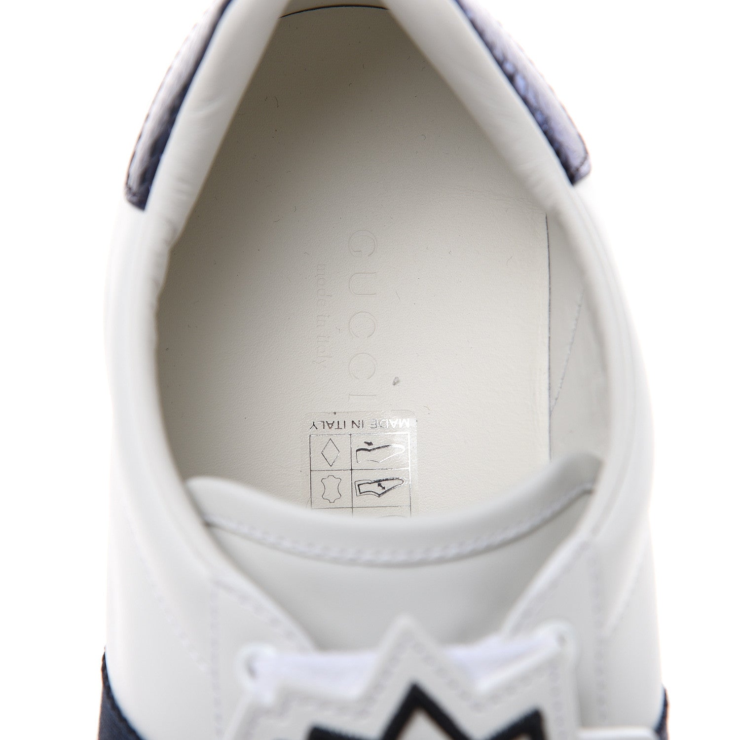 Gucci Calfskin Ayers Crystal Web Womens New Ace Pineapple Sneakers 40 White 8 of 10