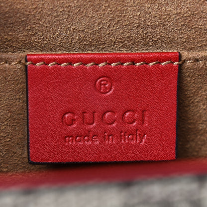 Gucci GG Supreme Monogram Calfskin Small Padlock Shoulder Bag Beige Hibiscus Red New Rosette 6 of 10