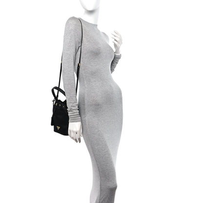 Prada Re-Nylon Saffiano Mini Re-Edition 1978 Bucket Bag Black 2 of 11