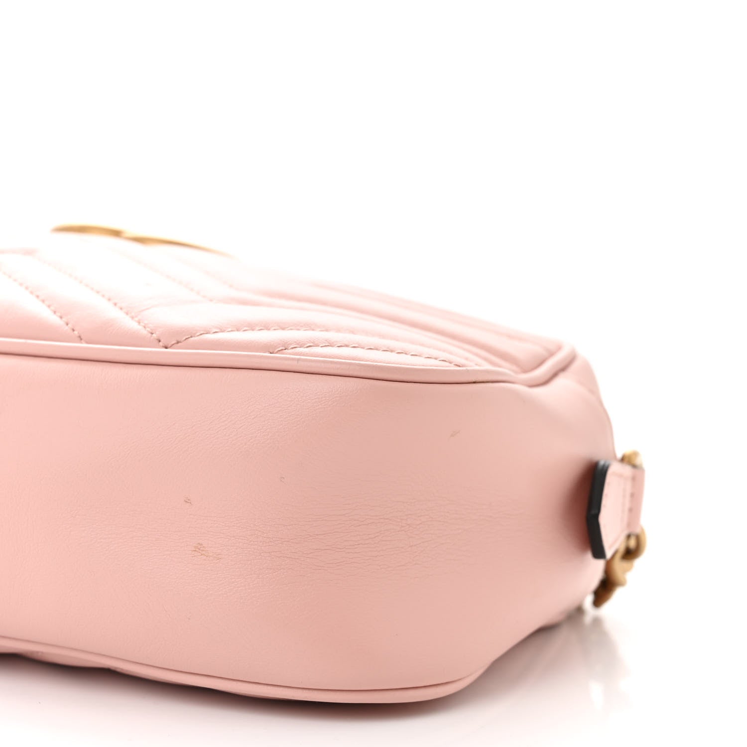 Gucci Calfskin Matelasse Small GG Marmont Chain Shoulder Bag Perfect Pink 10 of 13